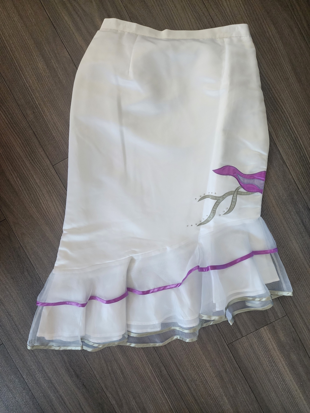 NWT ASHRO White Floral Embroidered Skirt Suit Size 14 - Picture 4 of 16